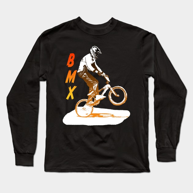 bmx race Long Sleeve T-Shirt by rickylabellevie